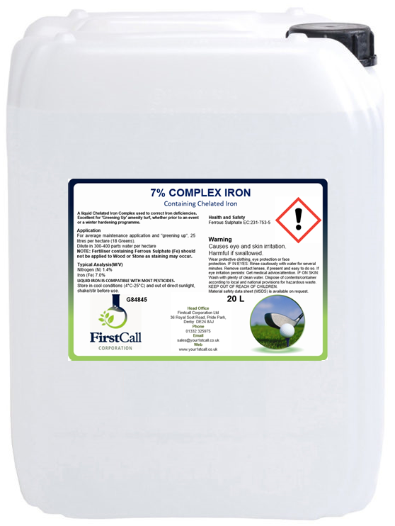 7% Chelated Iron 20L Bottle